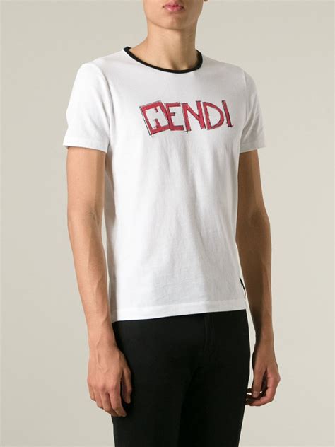 white fendi tee|fendi long sleeve shirt.